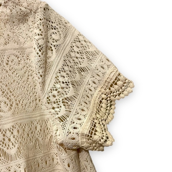 London Times Collection | Ivory Cream Crochet Lace Overay Shift Dress | Size 8 - Picture 4 of 7